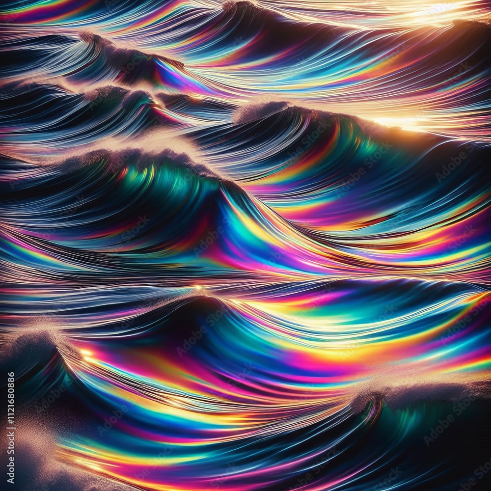 127 Rainbow Hued Waves Reflections of sunlight create iridescent 127 Rainbow Hued Waves Reflections of sunlight create iridescent