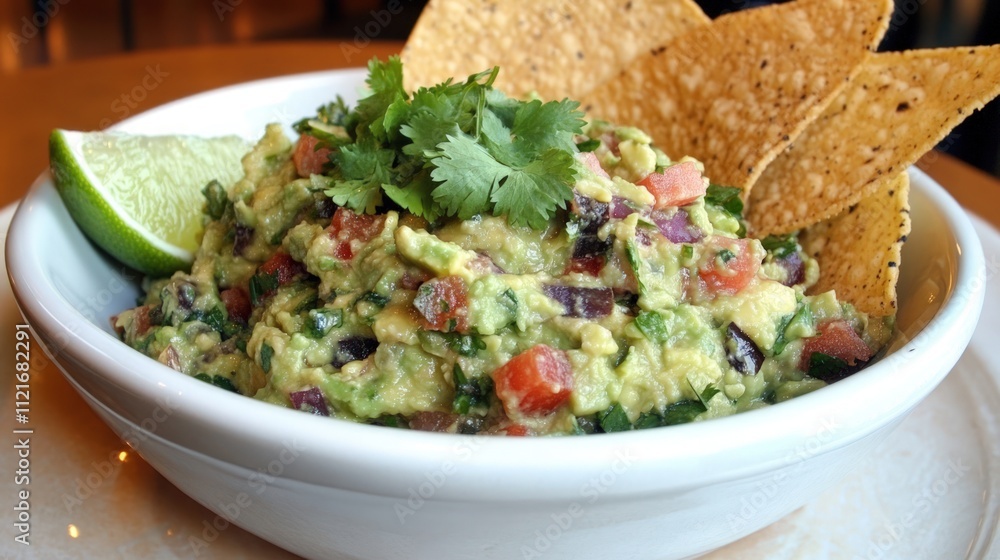 Delectable Guacamole with Crispy Tortilla Chips Delectable Guacamole with Crispy Tortilla Chips