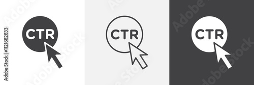 CTR icon vector set for ui designs