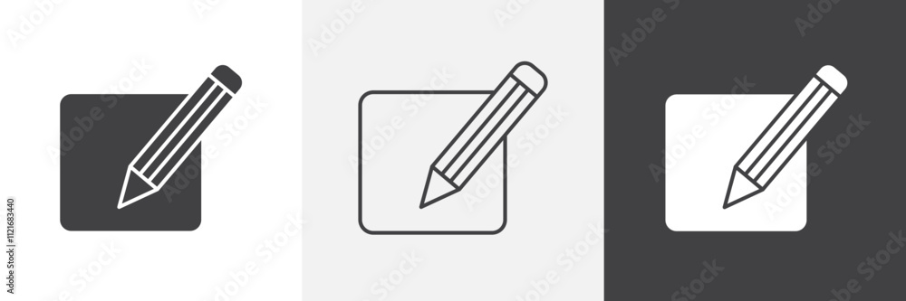 Edit icon vector set for ui designs