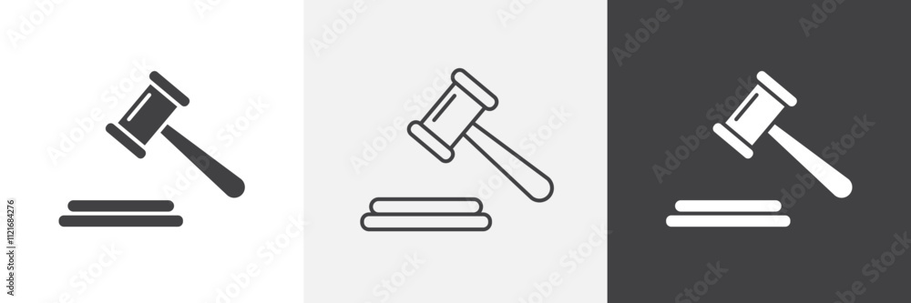 Gavel icon vector set for ui designs Gavel icon vector set for ui designs