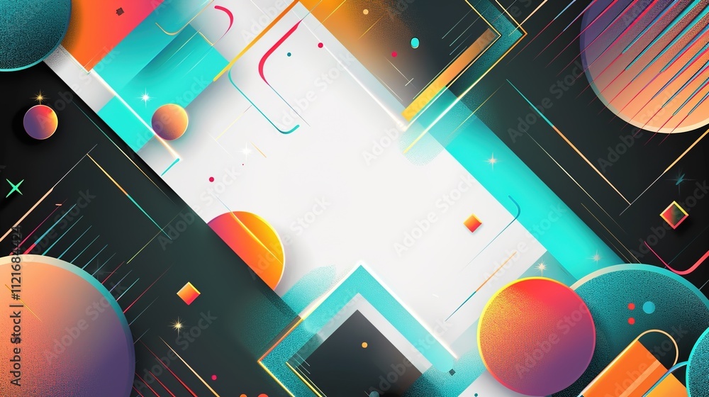 Multi-color Gradient Geometric Shapes Background Multi-color Gradient Geometric Shapes Background
