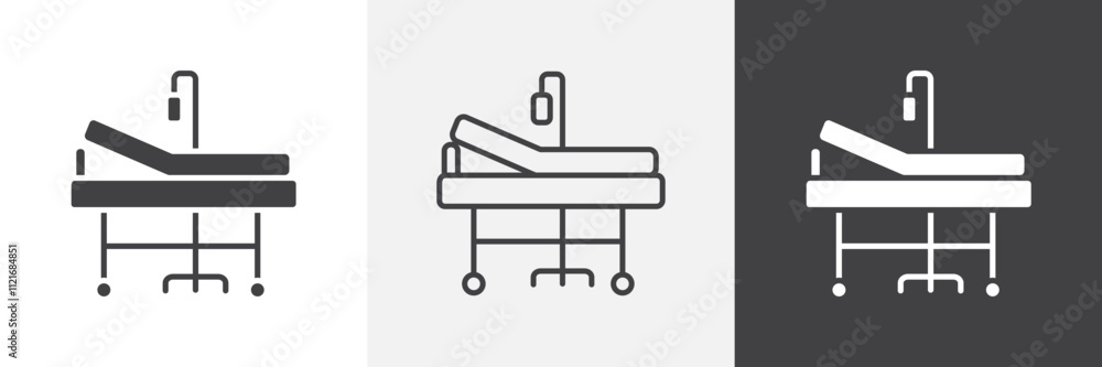 Hospital bed icon vector set for ui designs Hospital bed icon vector set for ui designs