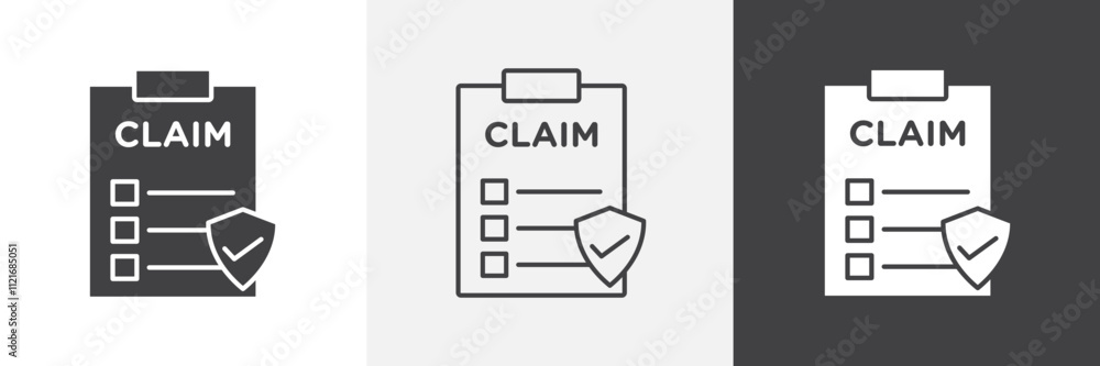 Insurance Claim icon vector set for ui designs Insurance Claim icon vector set for ui designs