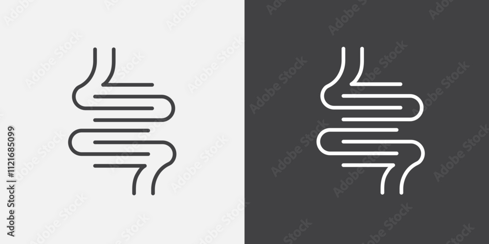 Intestines icon vector set for ui designs Intestines icon vector set for ui designs