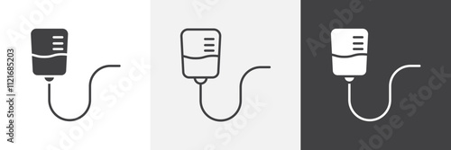 IV bag icon vector set for ui designs