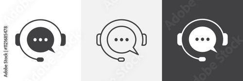 Live chat icon vector set for ui designs