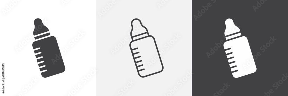 Milk bottle icon vector set for ui designs Milk bottle icon vector set for ui designs