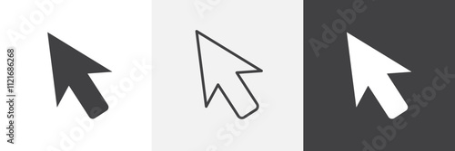 Mouse icon vector set for ui designs