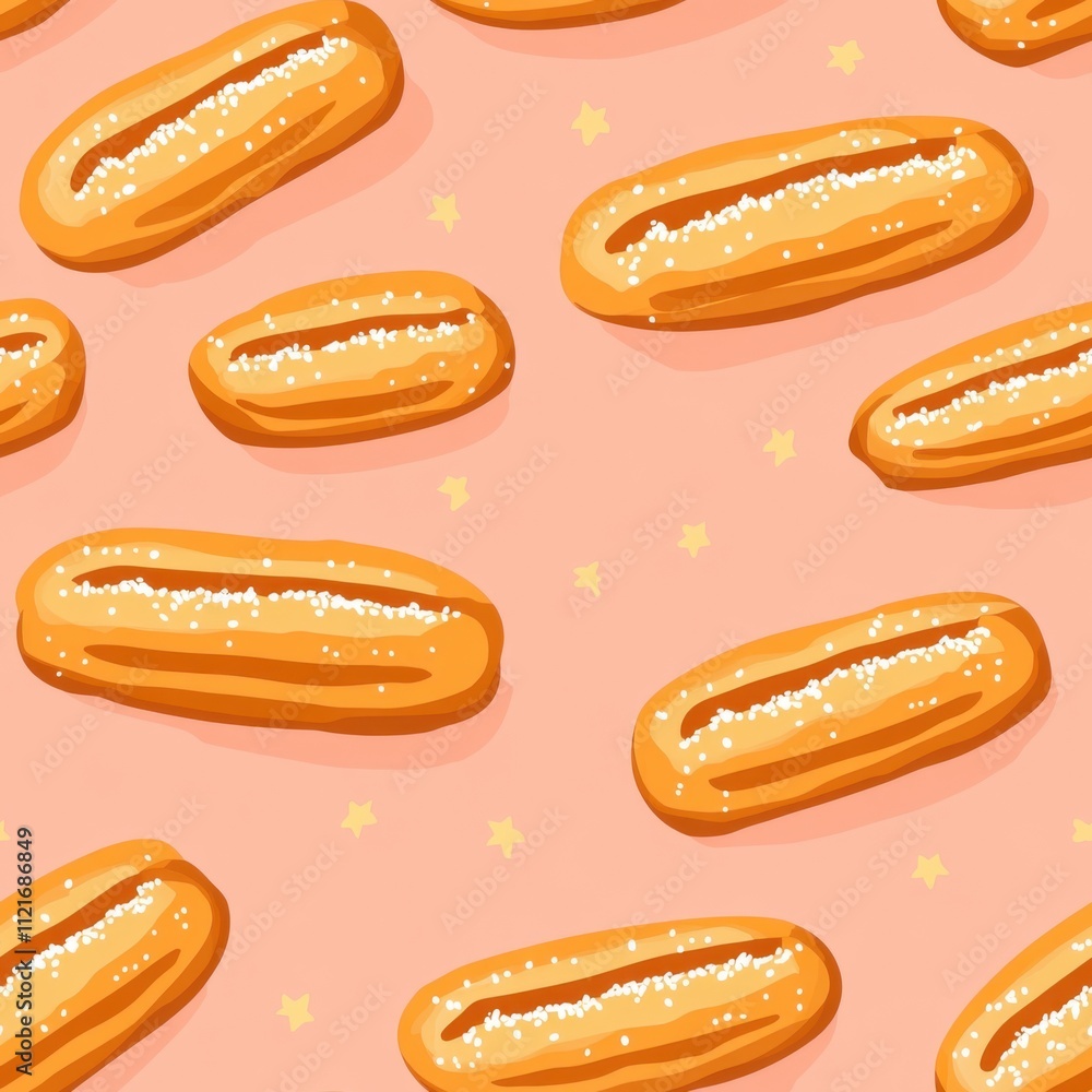 Sweet Treats Repeat: Passionfruit Eclairs Pattern Sweet Treats Repeat: Passionfruit Eclairs Pattern