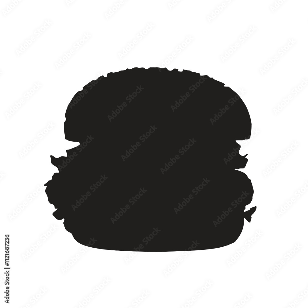 A sleek and modern vector illustration of a burger silhouette, perfect for culinary designs, menus, or branding. Simple yet impactful, it captures the essence of deliciousness. A sleek and modern vector illustration of a burger silhouette, perfect for culinary designs, menus, or branding. Simple yet impactful, it captures the essence of deliciousness.