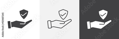 Policyholder icon vector set for ui designs