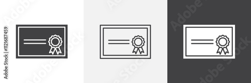 Qualification icon vector set for ui designs