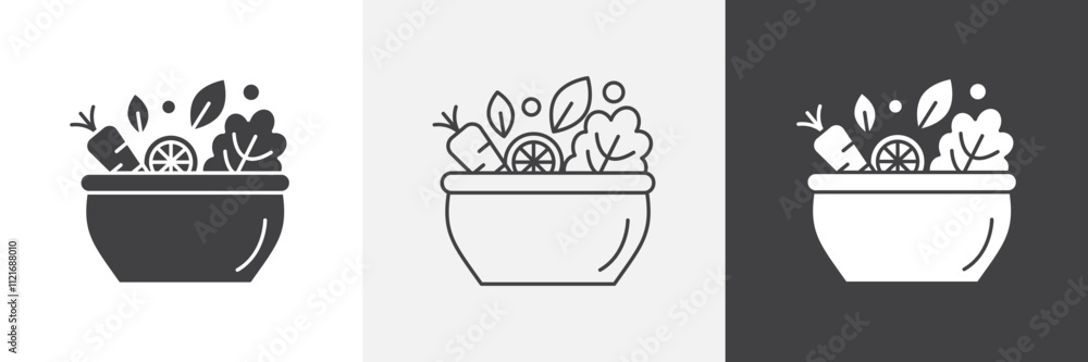 Salad icon vector set for ui designs Salad icon vector set for ui designs