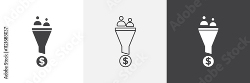 sales conversion icon vector set for ui designs