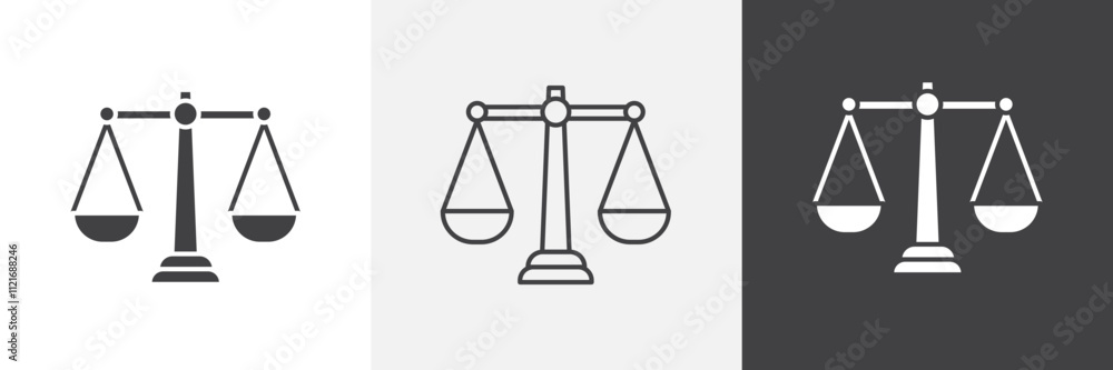 Scales icon vector set for ui designs Scales icon vector set for ui designs