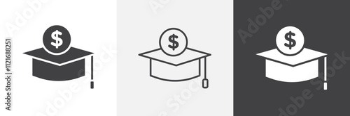 Scholarship icon vector set for ui designs