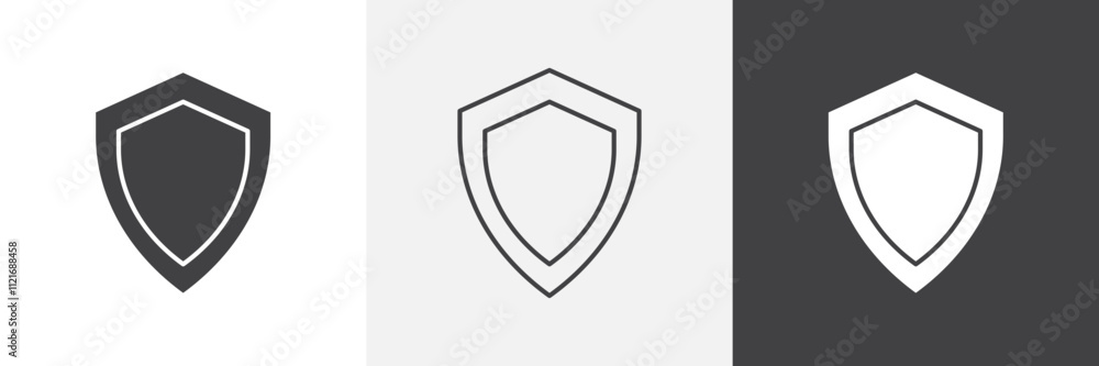 Shield icon vector set for ui designs Shield icon vector set for ui designs