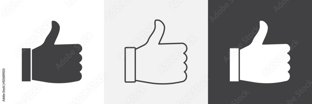 thumbs up icon vector set for ui designs thumbs up icon vector set for ui designs
