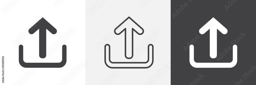 Upload arrow icon vector set for ui designs Upload arrow icon vector set for ui designs