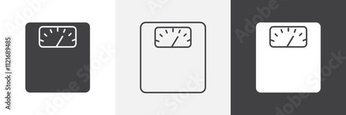 Weight scale icon vector set for ui designs