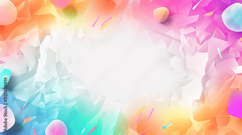 Obraz premium Multi-color Gradient Geometric Shapes Background 