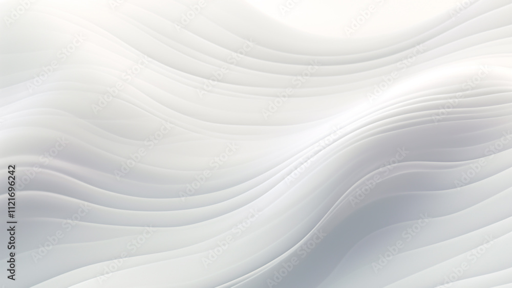 Abstract White Wavy Background with Soft Shadows Abstract White Wavy Background with Soft Shadows