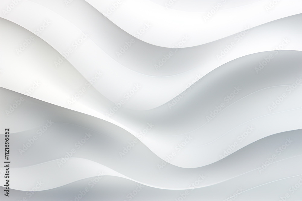 Abstract White Wavy Background with Soft Shadows Abstract White Wavy Background with Soft Shadows