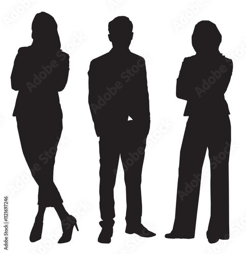 silhouette of people business