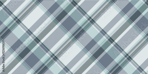 Iconic tartan vector seamless, scratched background plaid textile. Interior texture fabric pattern check in pastel and sterling silver colors.