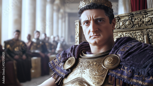Emperor Domitian historical reconstruction, based on Roman sculptures and ancient records  
