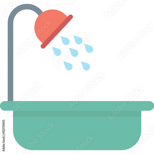 Bathtub  vector icon with an isolated background 