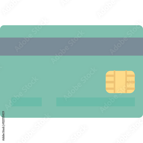 Bank Card vector icon with an isolated background 
