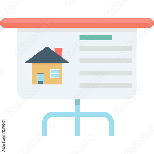 Property Presentation vector icon with an isolated background 