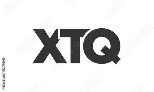 XTQ logo design template with strong and modern bold text. Initial based vector logotype featuring simple and minimal typography. Trendy company identity.