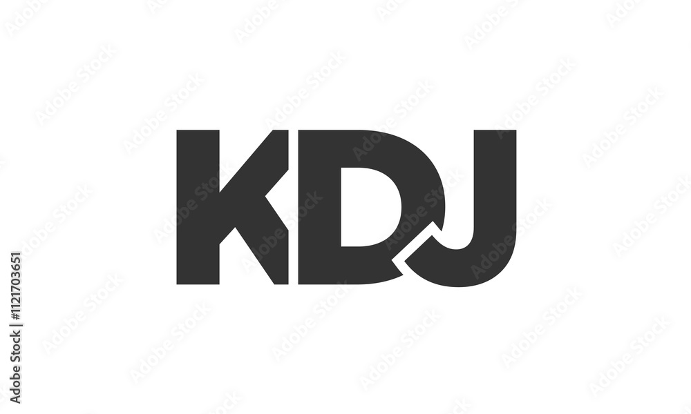 KDJ logo design template with strong and modern bold text. Initial based vector logotype featuring simple and minimal typography. Trendy company identity. KDJ logo design template with strong and modern bold text. Initial based vector logotype featuring simple and minimal typography. Trendy company identity.