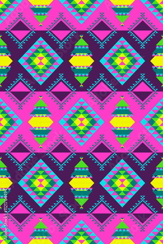 Mirror Christmas tree Seamless native pattern Thailand