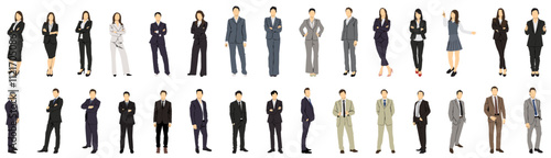 set of people business set collection of businesspeople full length