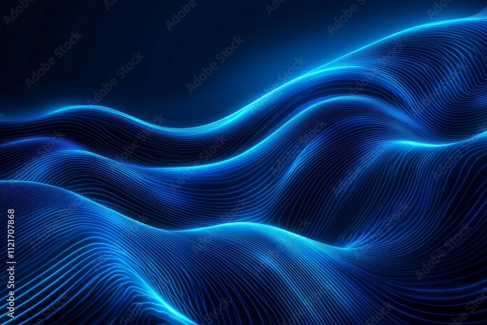 Fototapeta premium Digital abstract background, used for technological processes, neural networks, digital data storage, education, the basics of artificial intelligence. Cybernetic or technological wave banner.