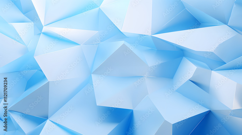 Naklejka premium 3d rendering of white and blue abstract geometric background. Scene for advertising, technology, showcase, banner, game, sport, cosmetic, business, metaverse. Sci-Fi Illustration. Product display