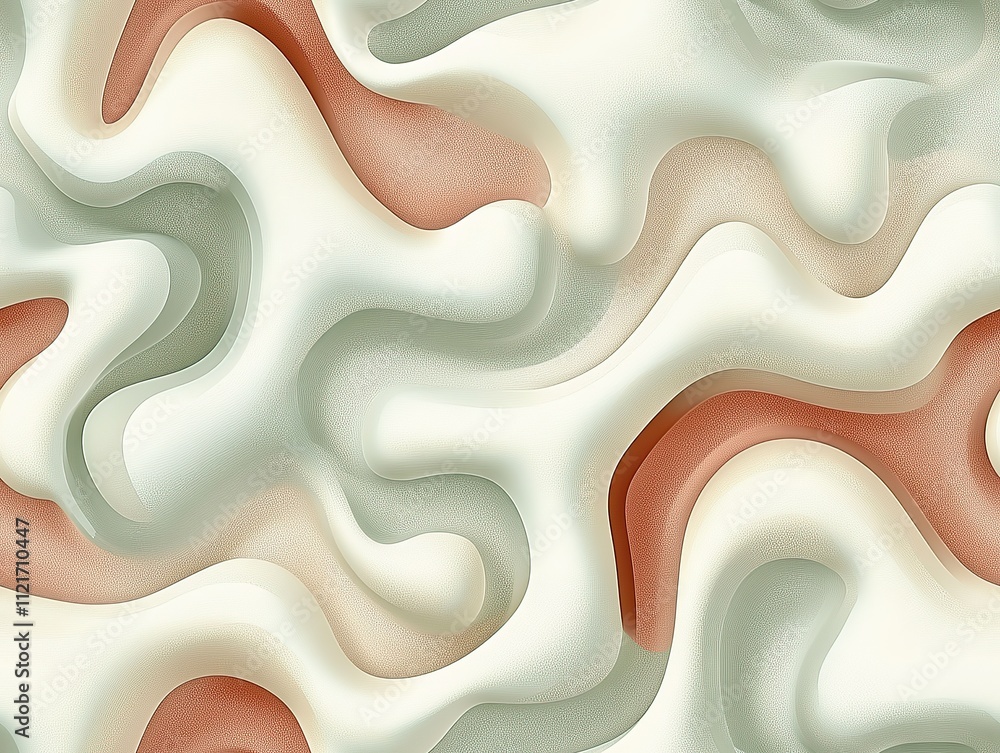 Abstract background with soft, flowing lines in shades of white, beige, and green. Abstract background with soft, flowing lines in shades of white, beige, and green.