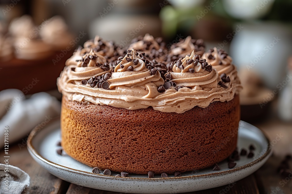 Tasty chocolate cake with cream Tasty chocolate cake with cream