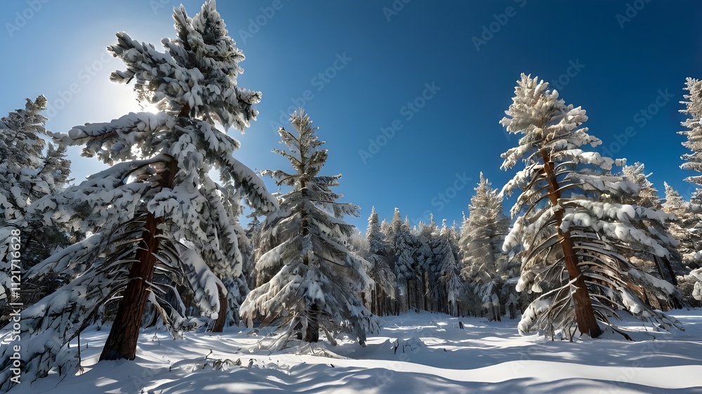 snow covered trees snow covered trees
