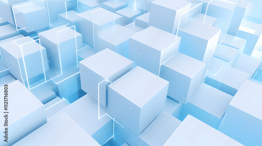 3d rendering of white and blue abstract geometric background. Scene for advertising, technology, showcase, banner, game, sport, cosmetic, business, metaverse. Sci-Fi Illustration. Product display
3d rendering of white and blue abstract geometric background. Scene for advertising, technology, showcase, banner, game, sport, cosmetic, business, metaverse. Sci-Fi Illustration. Product display