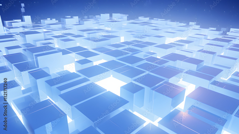 3d rendering of white and blue abstract geometric background. Scene for advertising, technology, showcase, banner, game, sport, cosmetic, business, metaverse. Sci-Fi Illustration. Product display
3d rendering of white and blue abstract geometric background. Scene for advertising, technology, showcase, banner, game, sport, cosmetic, business, metaverse. Sci-Fi Illustration. Product display