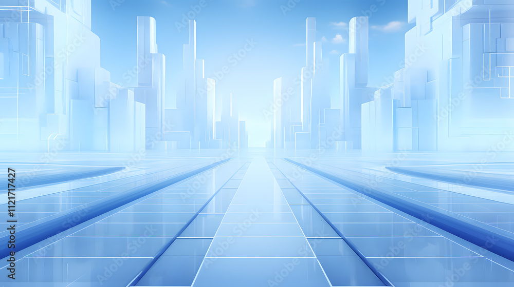 3d rendering of white and blue abstract geometric background. Scene for advertising, technology, showcase, banner, game, sport, cosmetic, business, metaverse. Sci-Fi Illustration. Product display
3d rendering of white and blue abstract geometric background. Scene for advertising, technology, showcase, banner, game, sport, cosmetic, business, metaverse. Sci-Fi Illustration. Product display