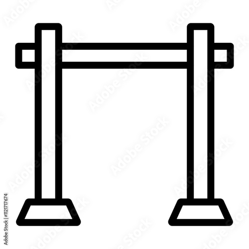 Pullup Bar Vector Line Icon Design
