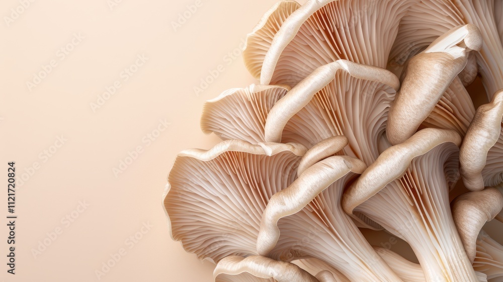 Mushroom shown on a demure background, amazing mushroom design. Background light, mushroom conspicuous. Mushroom shown on a demure background, amazing mushroom design. Background light, mushroom conspicuous.