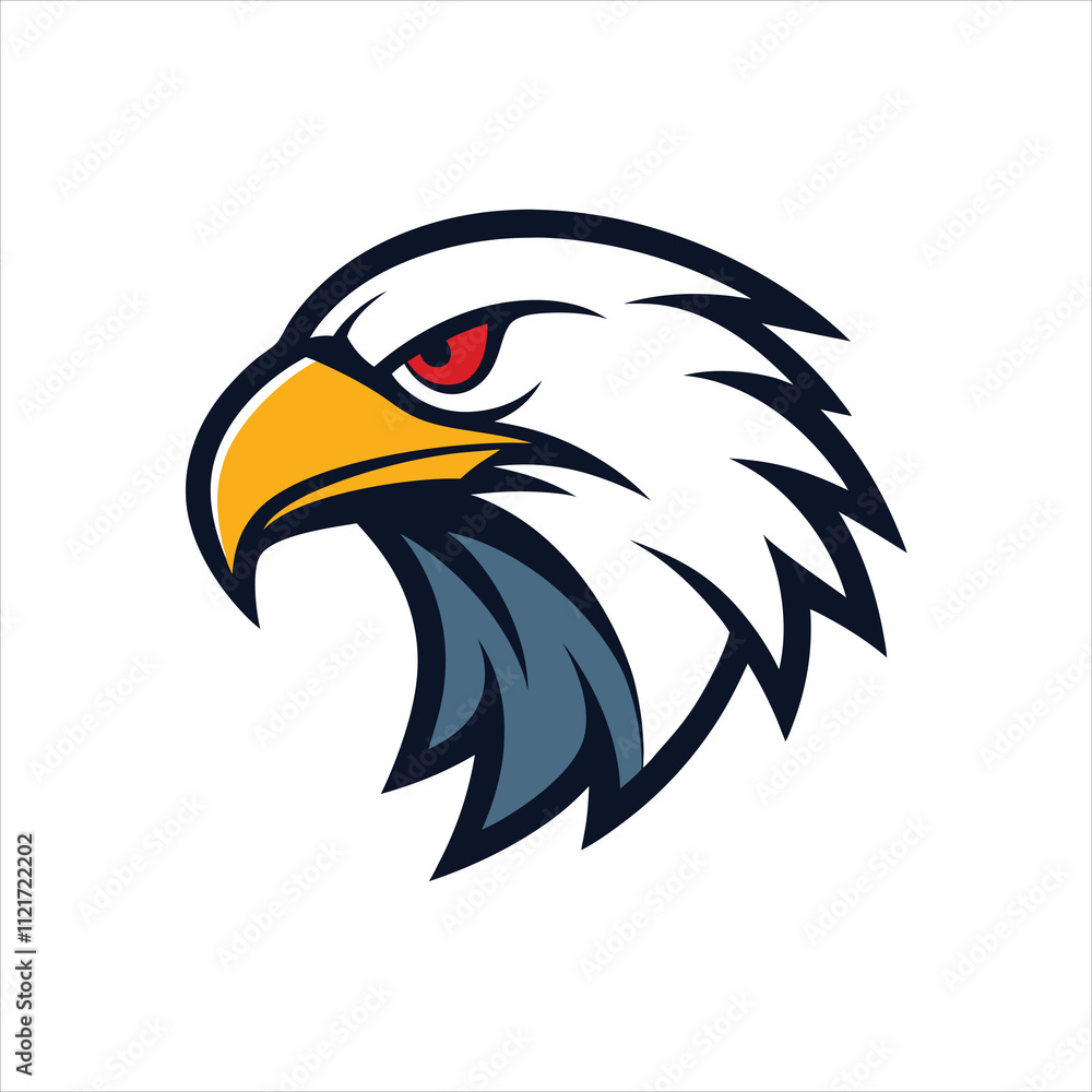 Fototapeta premium Eagle head mascot logo vector illustration