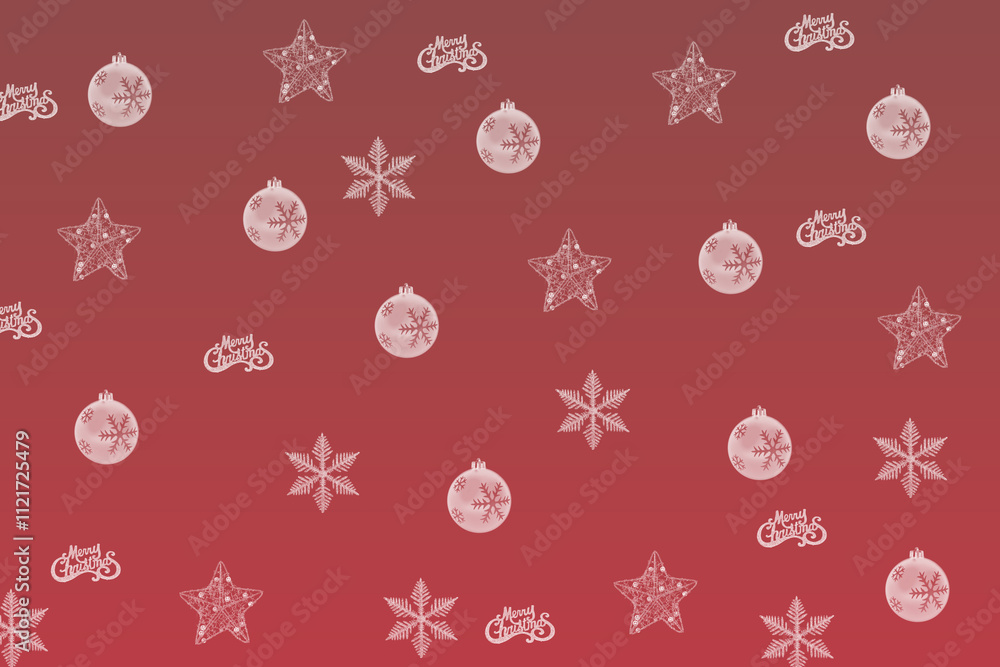 motif décoration de noël répété sur fond rouge style papier peint motif décoration de noël répété sur fond rouge style papier peint